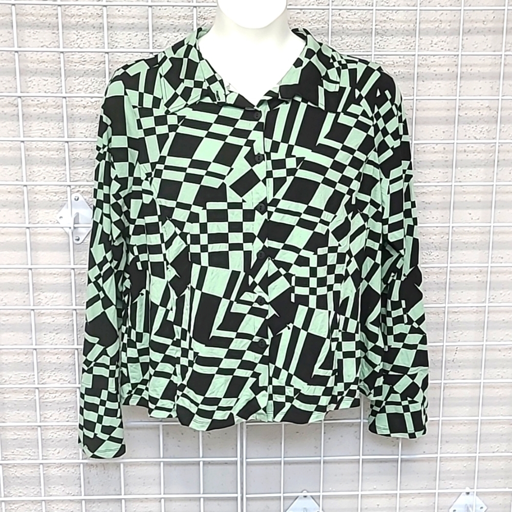 Asos Design Bell Sleeve Collar Button Down Size 18